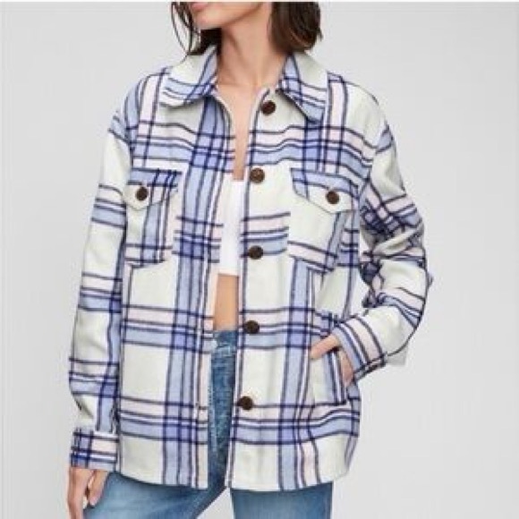 GAP Jackets & Blazers - Gap Plaid And Thick Flannel Shirt Jacket